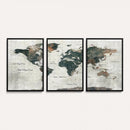 World Map Canvas Print – Framed Travel Map Wall Art for