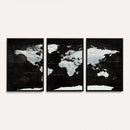 World Map Canvas Print – Framed Push Pin Wall Art, Color
