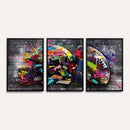 Graffiti American Football Helmet Street Art Wall Art Canvas