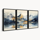 Lake Abstract Mountain Wall Art Canvas Print