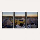 Dodger Stadium Sunset Game Triple Canvas Wall Art - Los