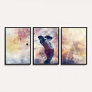 Abstract Watercolor Golf Player Wall Art Canvas Print