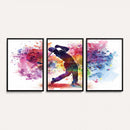 Colorful Golfer Swing Wall Art Canvas Print - Ready to Hang,