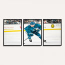 San Jose Sharks Ice Hockey Player Wall Art Canvas Print