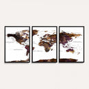 World Map Canvas Print – Detailed Map of the World Wall Art
