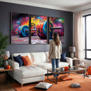 Abstract Graffiti Barbell Canvas Wall Art – Urban Fitness