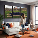 Notre Dame Stadium Giclee Canvas Print | Triptych Wall Art