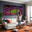 Bryant-Denny Stadium Night Game Triple Canvas Wall Art -