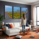 Wrigley Field Chicago Cubs Panoramic Canvas Print –