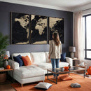 World Map Wall Art Print – Detailed Map of the World Wall