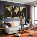 World Map Canvas Print – Framed World Map Wall Art for