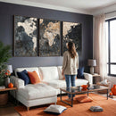 World Map Canvas Print – Detailed Map of the World Wall Art