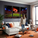 Auburn Stadium Wall Art Canvas Print, College Football Night
