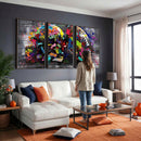 Graffiti American Football Helmet Street Art Wall Art Canvas