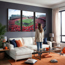 Cincinnati Bearcats Football Team Print - Nippert Stadium Wall Art Canvas Print