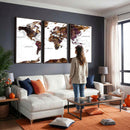 World Map Canvas Print – Detailed Map of the World Wall Art