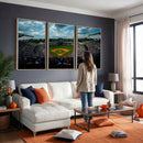 3-Panel Kauffman Stadium Wall Art Print | Large Kansas City