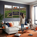 Notre Dame Stadium Giclee Canvas Print | Triptych Wall Art