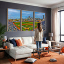 Wrigley Field Chicago Cubs Panoramic Canvas Print –