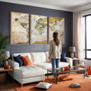 Personalized World Map Canvas Print – Colorful Watercolor