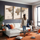 World Map Canvas Print – Framed Detailed Map of the World