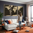 World Map Canvas Print – Framed World Map Wall Art for