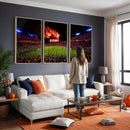 Auburn Stadium Wall Art Canvas Print, College Football Night