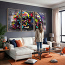 Graffiti American Football Helmet Street Art Wall Art Canvas