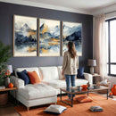Lake Abstract Mountain Wall Art Canvas Print