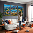 Los Angeles Dodgers Wall Art Canvas, Dodger Stadium Wall Art