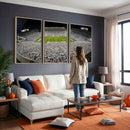 Beaver Stadium Night Game Triple Canvas Wall Art - Penn