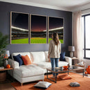 Yankee Stadium Night Game Triple Canvas, Yankee Stadium