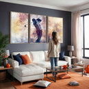 Abstract Watercolor Golf Player Wall Art Canvas Print