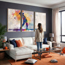 Watercolor Golf Swing Wall Art Canvas Print | Vibrant