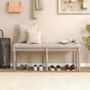 47.5 Inch Upholstered Bench with Carved Rubber Wood Legs and Padded Seat-Beige by LJGDeals
