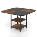 47.5 inch Modern Dining Table Square Kitchen Table with Mix-colored Tabletop by LJGDeals