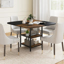47.5 inch Modern Dining Table Square Kitchen Table with Mix-colored Tabletop by LJGDeals