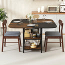 47.5 inch Modern Dining Table Square Kitchen Table with Mix-colored Tabletop by LJGDeals