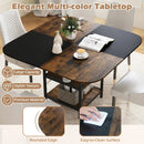 47.5 inch Modern Dining Table Square Kitchen Table with Mix-colored Tabletop by LJGDeals