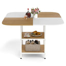 47.5 inch Modern Dining Table Square Kitchen Table with Mix-colored Tabletop by LJGDeals