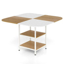 47.5 inch Modern Dining Table Square Kitchen Table with Mix-colored Tabletop by LJGDeals