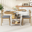47.5 inch Modern Dining Table Square Kitchen Table with Mix-colored Tabletop