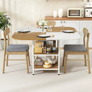 47.5 inch Modern Dining Table Square Kitchen Table with Mix-colored Tabletop by LJGDeals