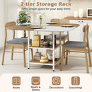 47.5 inch Modern Dining Table Square Kitchen Table with Mix-colored Tabletop by LJGDeals