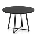 47 Inch Dining Table for 4-6 People Round Kitchen Table with Cross Base by LJGDeals