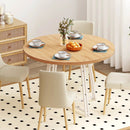 47 Inch Dining Table for 4-6 People Round Kitchen Table with Cross Base by LJGDeals
