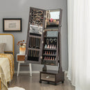 47 Inch Lockable Jewelry Cabinet Armoire with 3-Color LED Lights by LJGDeals