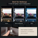 47 Inch Lockable Jewelry Cabinet Armoire with 3-Color LED Lights by LJGDeals