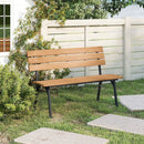 47 Inch Outdoor Acacia Wood Bench with Metal Frame and Slatted Seat by LJGDeals