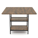 47 Inch Rectangular Dining Table with 2 Open Storage Shelves and Sturdy Metal Legs for 4-6 by LJGDeals
